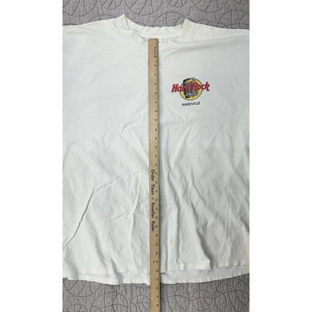 Hard Rock Cafe Nashville VTG 90's Heavy Tee / Worn & Distressed / XL / USA - Picture 8 of 9